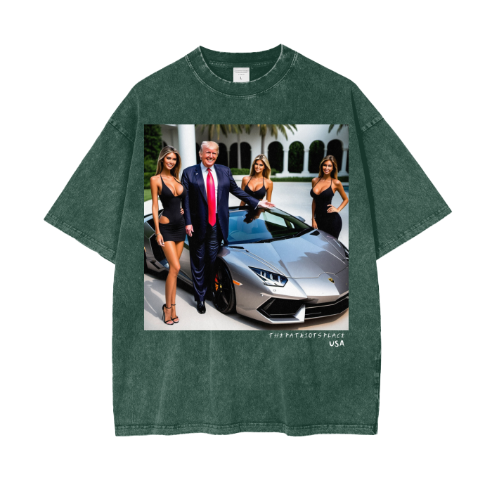 Mr 47th's Lambo, 250G Oversized Acid Washed Tee
