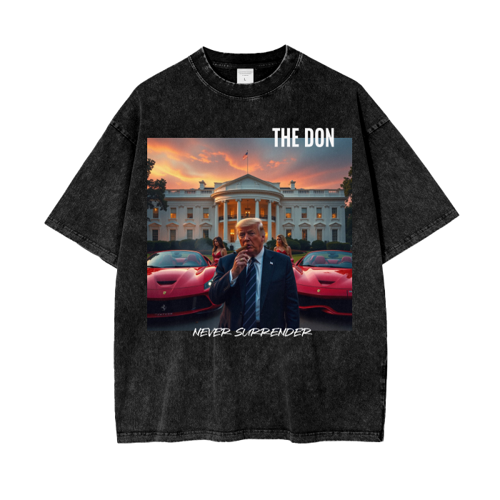 The Don Who Never Surrender, 250G Oversized Acid Washed Tee