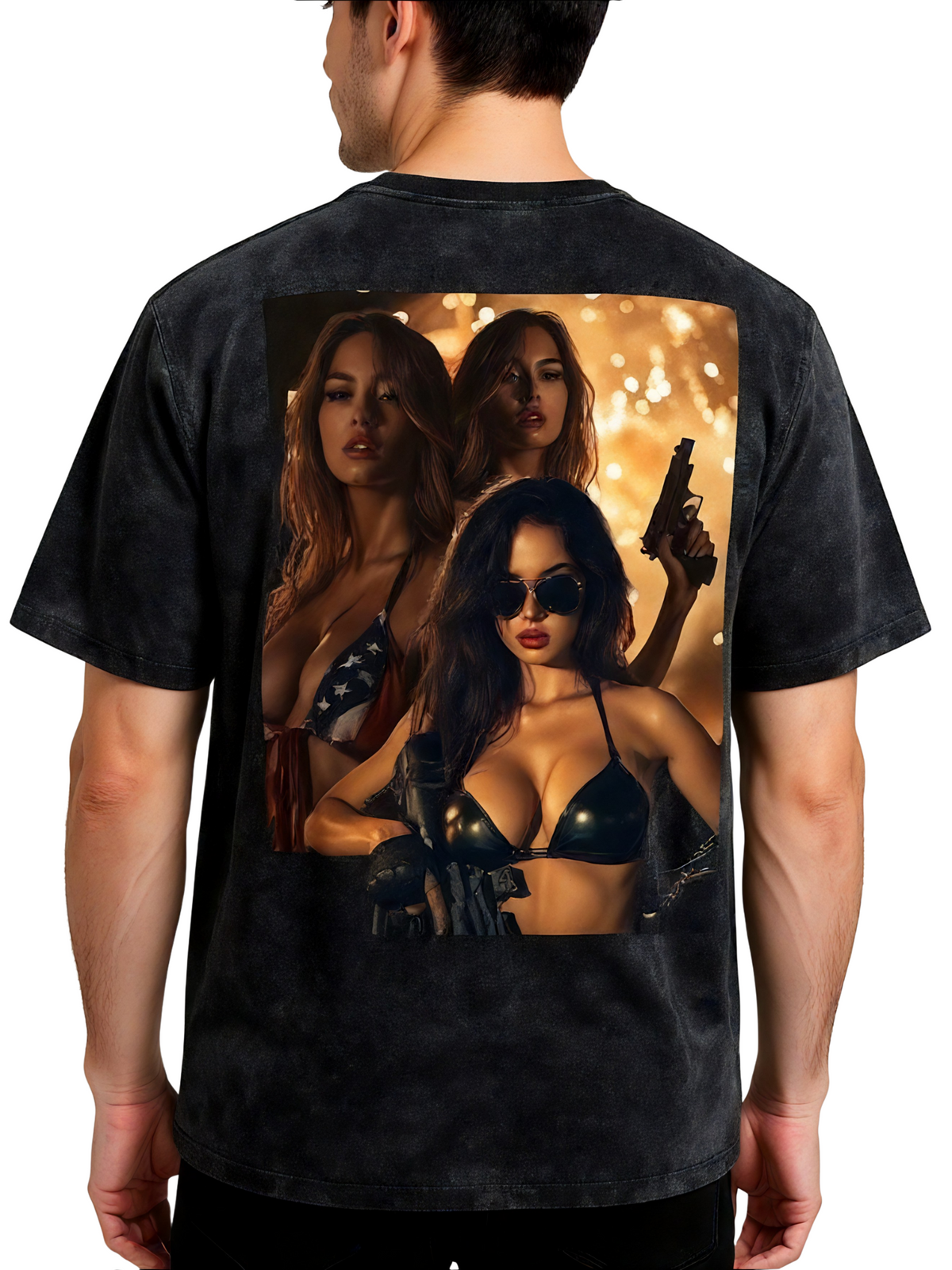 American Firepower, 250G Oversized Acid Washed Tee