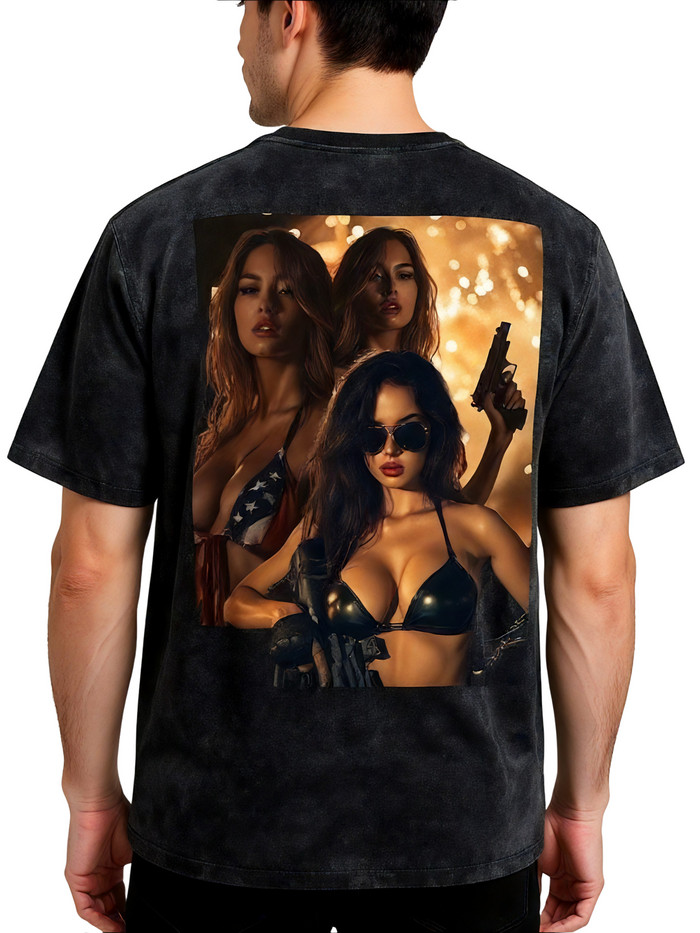 American Firepower, 250G Oversized Acid Washed Tee