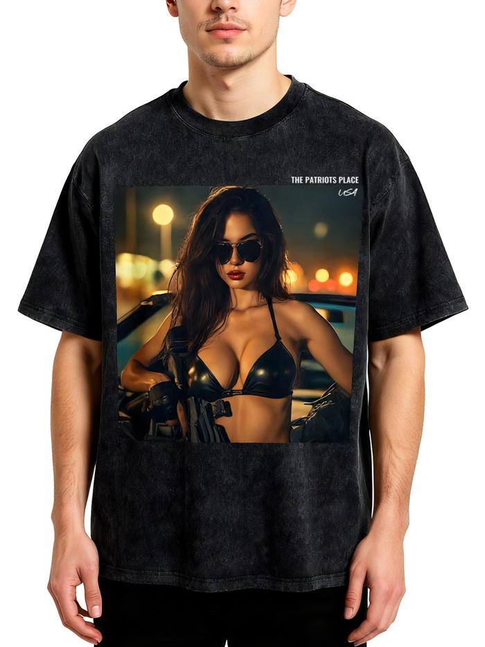 Mission Impossible, 250G Oversized Acid Washed Tee