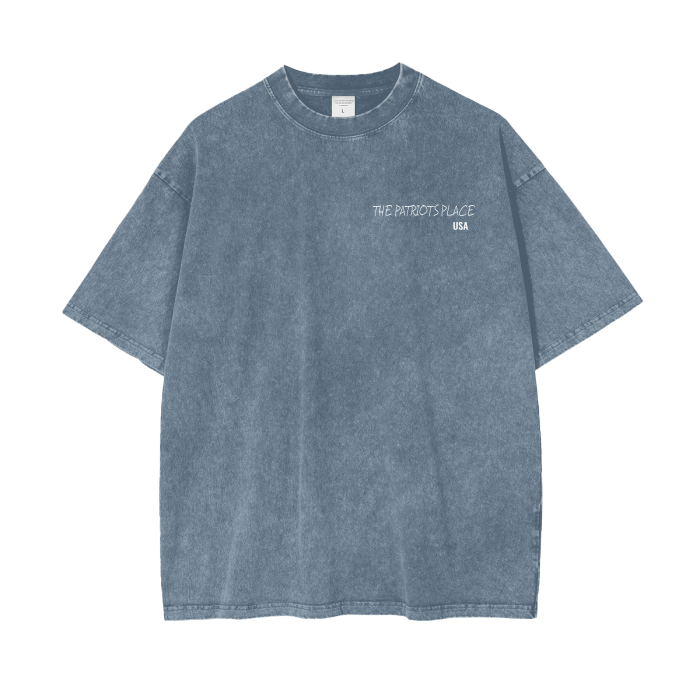 Land Of The Free, 250G Oversized Acid Washed Tee