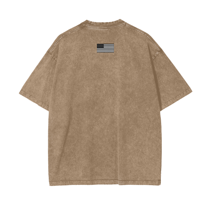 USA Lambo Patriot Girls, 250G Oversized Acid Washed Tee