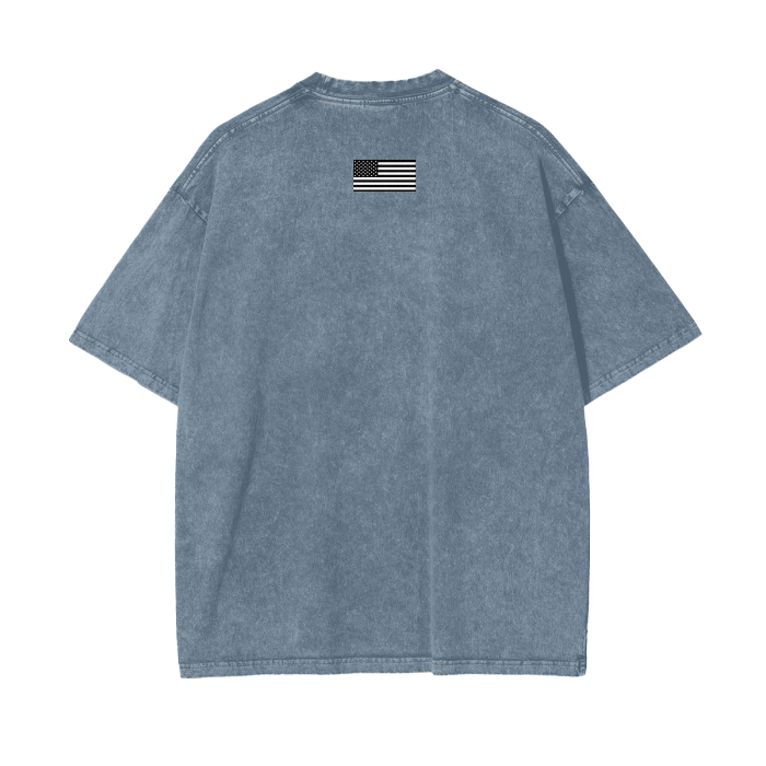USA Lambo Patriot Girls, 250G Oversized Acid Washed Tee