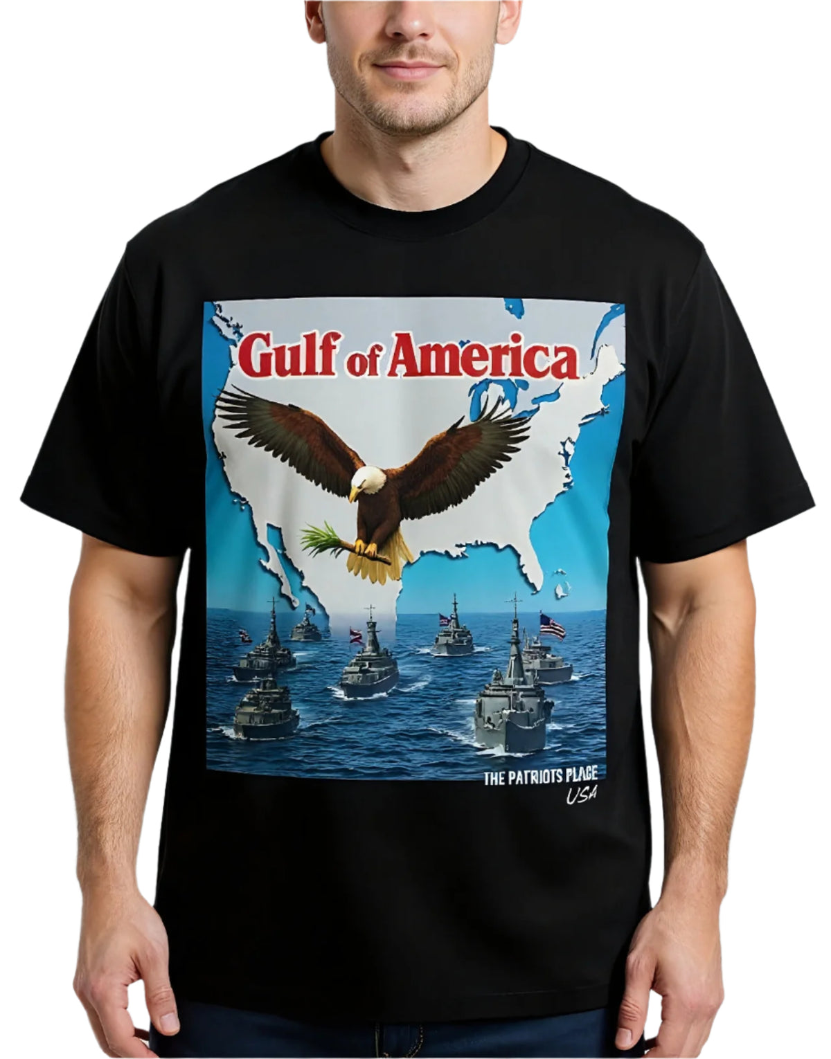 Gulf Of America, 425G Heavyweight Shoulder Tee