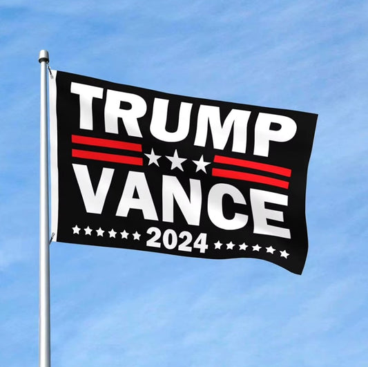 Trump Vance 2024 Flag Black/Red (3 x 5ft)