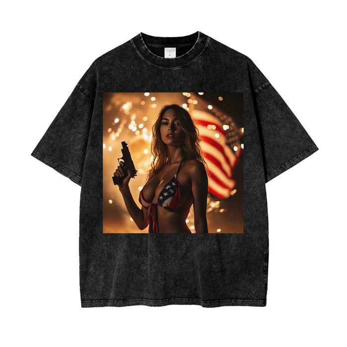 Ms. Liberty's Trigger Oversized Washed Tee