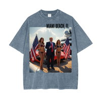 Miami Beach Yacht Acid Wash Oversize Tee