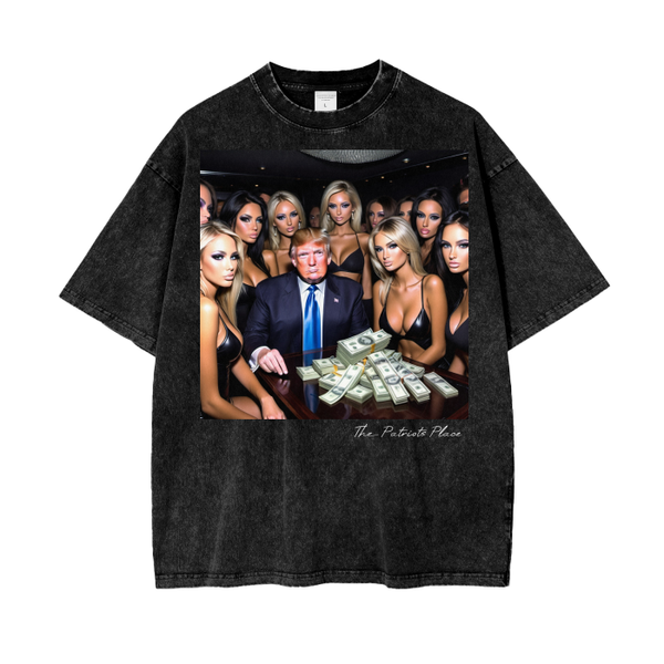 Trump's Angels, 250G Oversized Acid Washed Tee