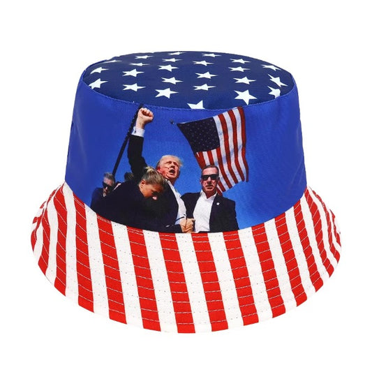 FIGHT! FIGHT! FIGHT! USA Flag Bucket Hat