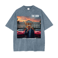 THE DON Never Surrender Acid Wash Oversize Tee