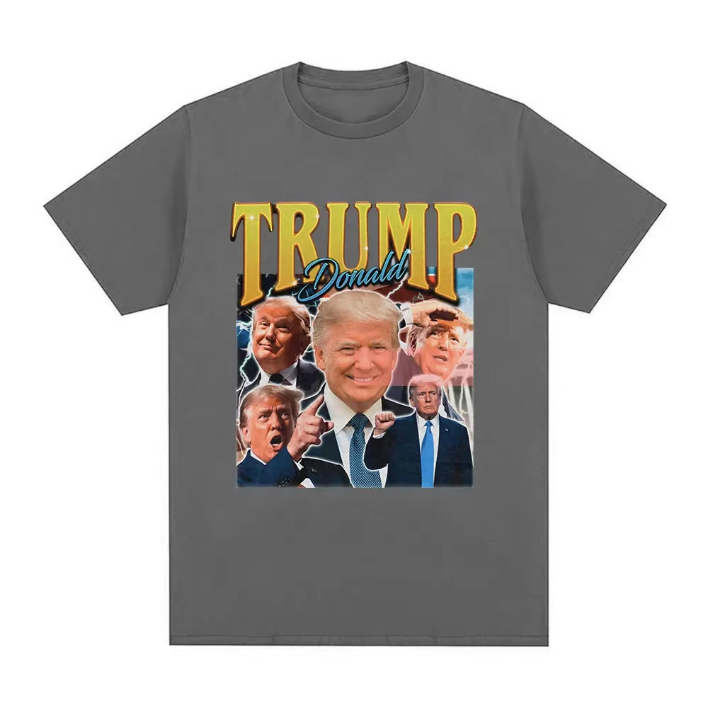 Donald Trump Pattern T-Shirt Women'S Fashion Retro Short Sleeve T-Shirt Soft Casual T-Shirt Street Wear