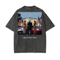 Land Of The Free Acid Wash Oversize Tee