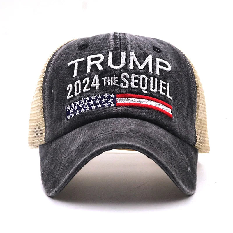 Trump 2024 The Sequel Embroidered Mesh Hat