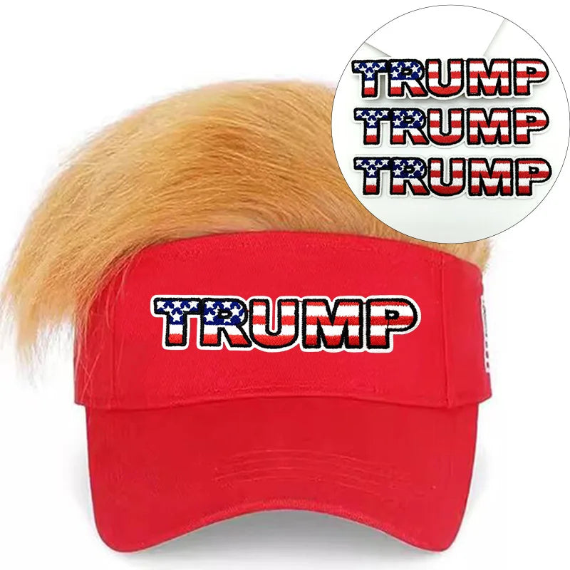 3Pcs Trump  Embroidered Iron-On Cloth Patches 