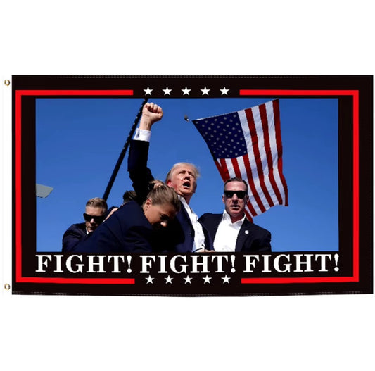 Trump FIGHT! FIGHT! FIGHT! Flag (3 x 5ft)