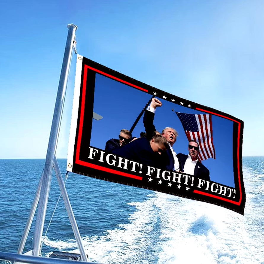 Trump FIGHT! FIGHT! FIGHT! Flag (3 x 5ft)