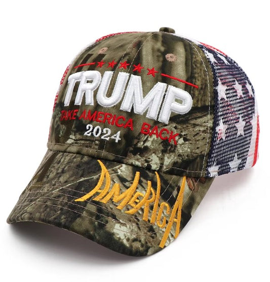 Take America Back Trump Deluxe Camo Embroidered Hat