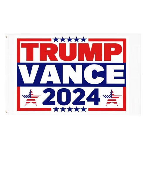 Trump Vance 2024 Flag White (3 x 5ft)