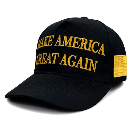 Black & Gold MAGA Hat