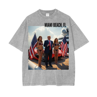 Miami Beach Yacht Acid Wash Oversize Tee