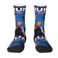 Donald Trump 2024 Assassination Attempt Socks Winter Stockings Funny Adults Men Socks Printed Sports anti Bacterial Socks