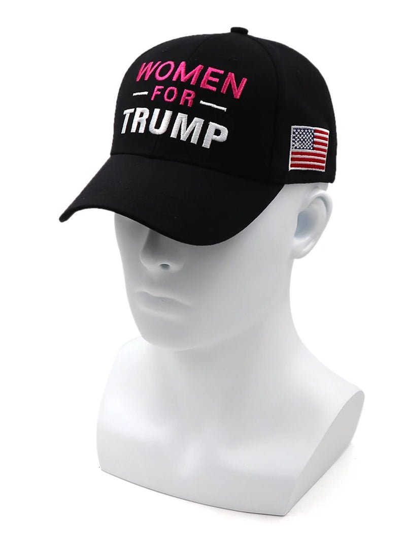 New Donald Trump 2024 Cap USA Flag Baseball Caps WOMEN for TRUMP Snapback Hat Embroidery Drop Shipping