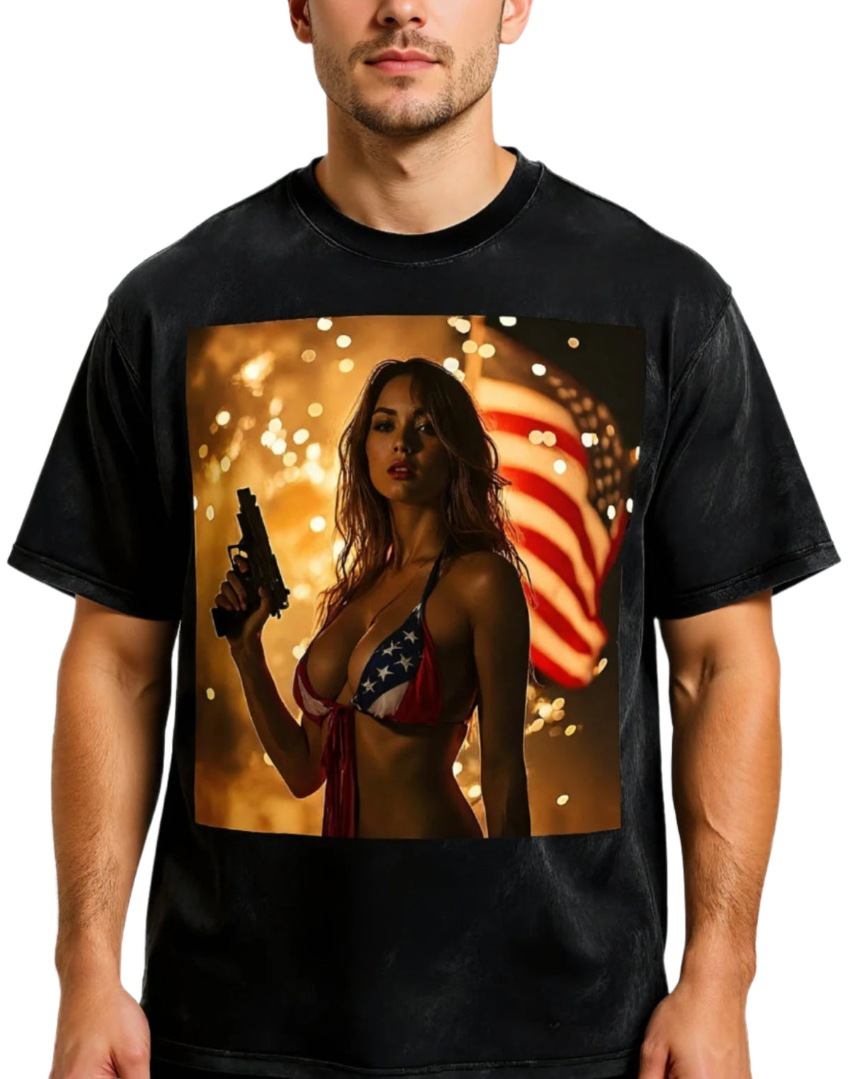Ms. Liberty's Trigger Oversized Washed Tee